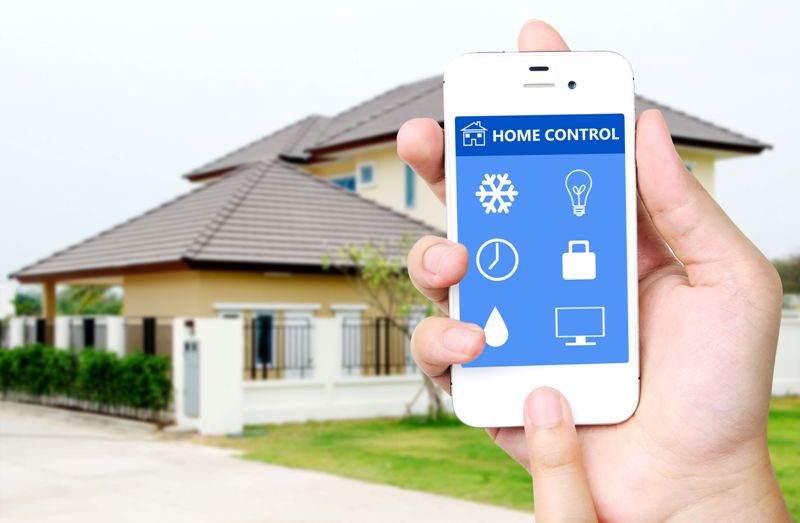 smart phone with smart home application